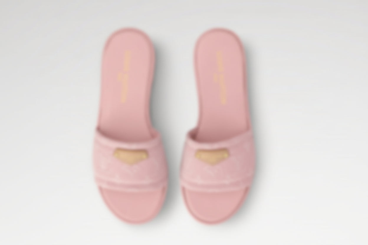 pink lv sandals